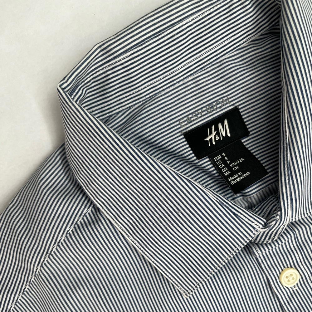 H&M | Dress Shirt Blue / White Stripes | S